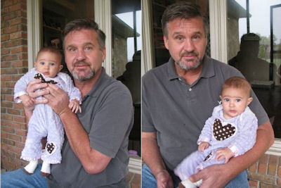 With her Grandfather, David Robinson
